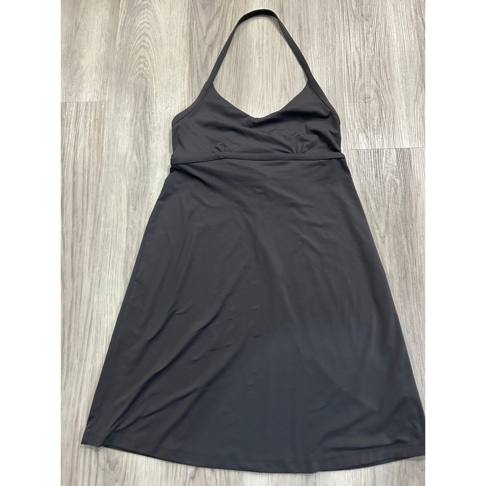 Patagonia Womens Kamala Halter Active Dress Recycled Polyester Medium Black